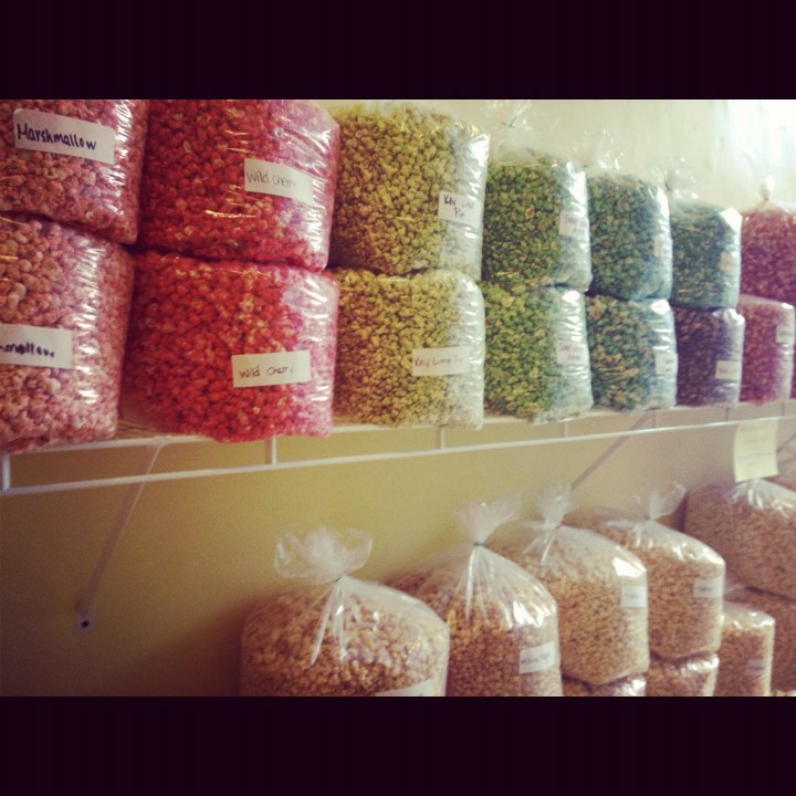 Rainbow popcorn at Costal Maine Popcorn Company