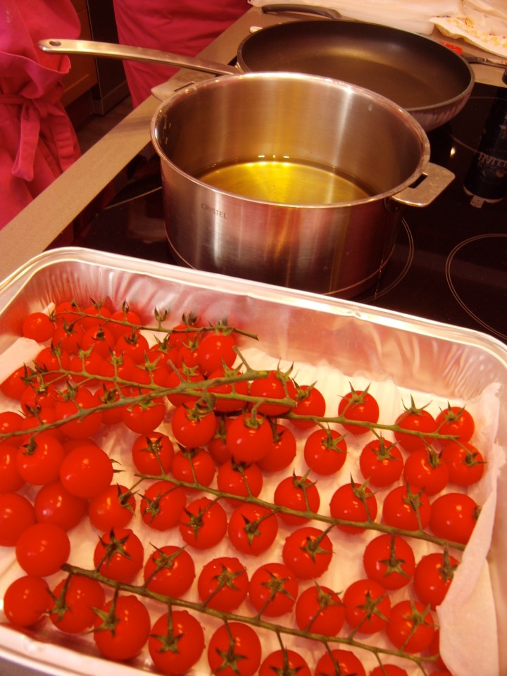 We offset the dish with a light cherry tomato accompaniment