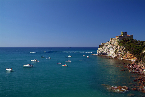 Castiglione della Pescaia, an ancient seaside town in Grosseto with views of nearby Elba and Giglio. 