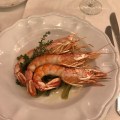 Shrimp with sautéed greens from the garden at Masseria&nbsp;Potenti